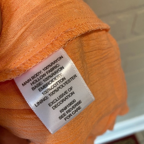 Kate & Sam dress NEW coral orange dress Swiss‎ dot & eyelet lined small - Picture 4 of 9